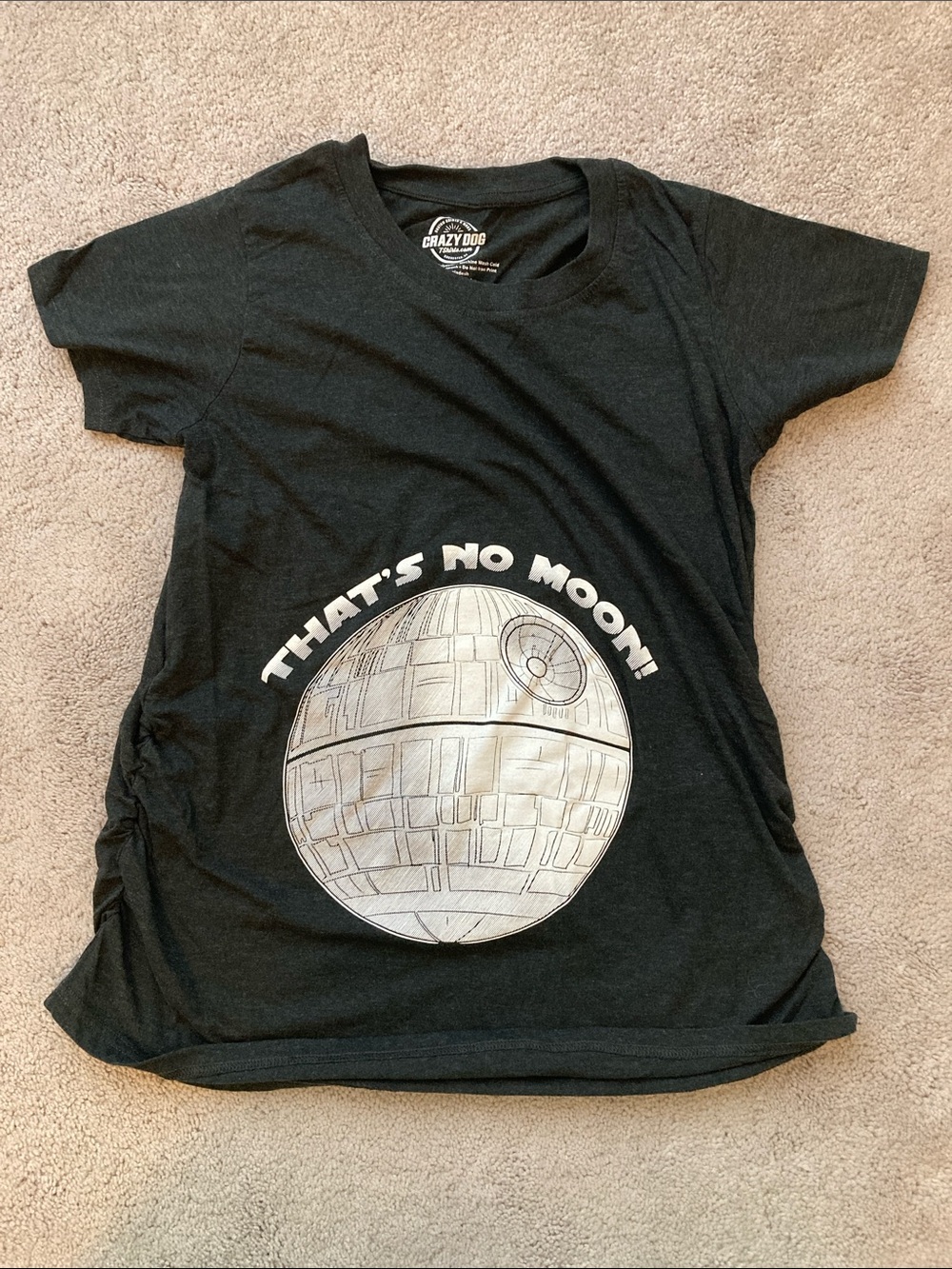Crazy Dog T-Shirts Maternity "That's No Moon" Star Wars Graphic Tee